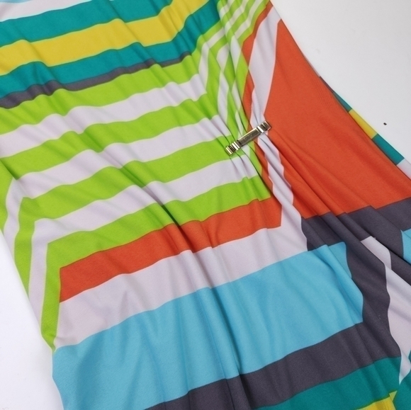 Tahari Multicolored Striped Dress Sz 14 - Picture 6 of 16